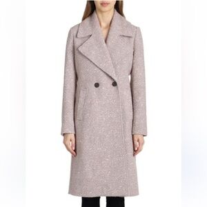 Badgley Mischka Textured Blush Pink Pea Coat size XS
